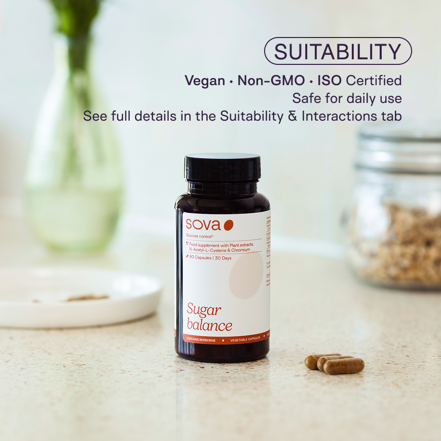 SOVA Sugar Balance – Berberine-based supplement for PCOS and insulin resistance