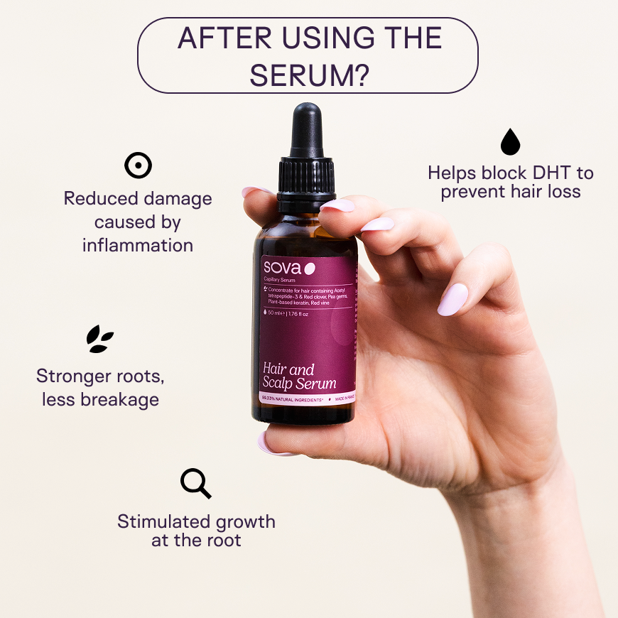 SOVA Scalp Serum – hair growth and hair loss support for women with PCOS