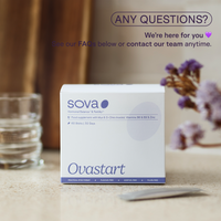 SOVA Ovastart PCOS supplement with Myo-Inositol, D-Chiro-Inositol, B9, B6 & Zinc