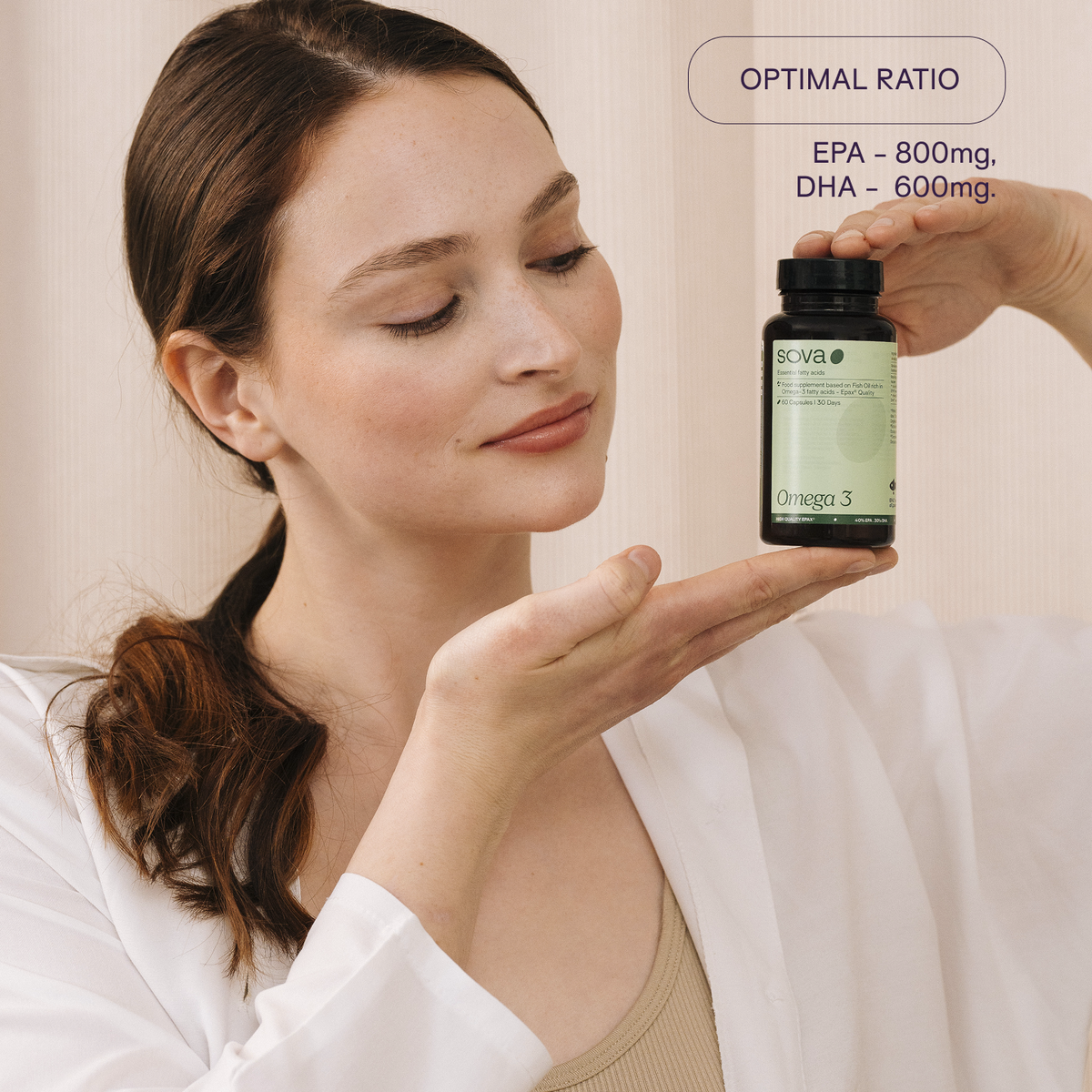 Omega 3 capsules with EPAX® fish oil, supporting inflammation and women’s health