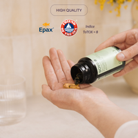 Omega 3 capsules with EPAX® fish oil, supporting inflammation and women’s health