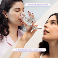 Ovastart myo inositol powder mixed in glass of water, dissolves easily, can also be taken in mouth with sip of water